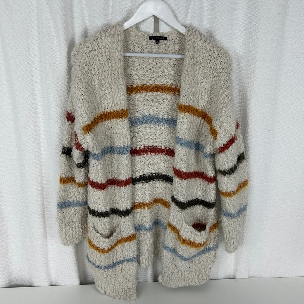 Staccato Striped Cardigan Sweater Medium